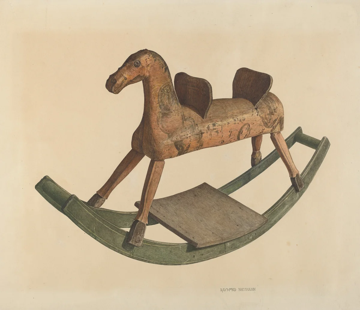 Rocking Horse by Raymond Neumann, index of american design, 1935-1942
