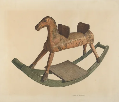Rocking Horse by Raymond Neumann, index of american design, 1935-1942