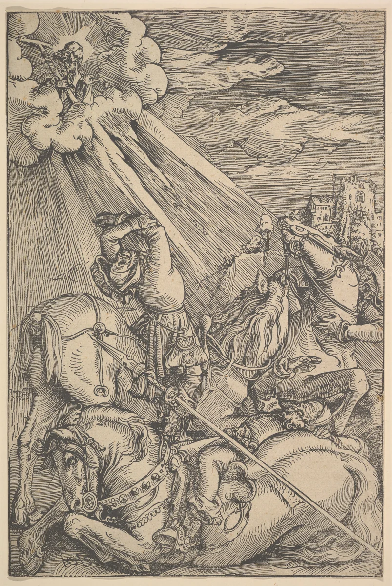 Conversion of Paul by Hans Baldung, print, 1509-1519