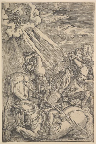 Conversion of Paul by Hans Baldung, print, 1509-1519