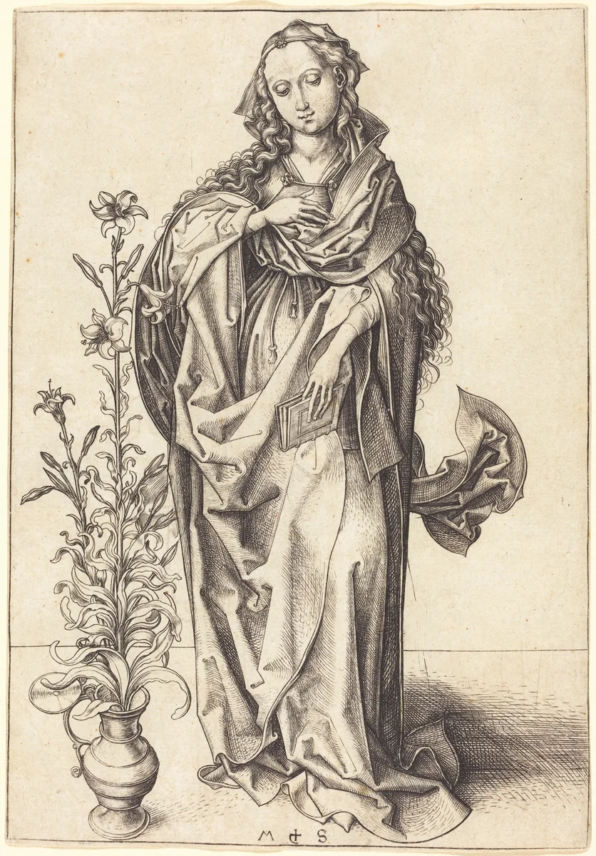 The Madonna by Martin Schongauer, print, 1490-1491