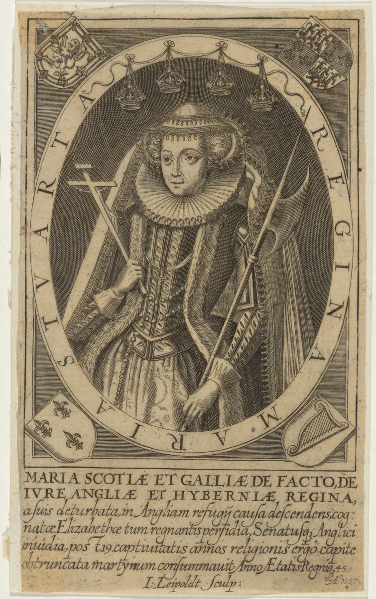 Mary, Queen of Scots by Johann Leipoldt, print, 1600-1626