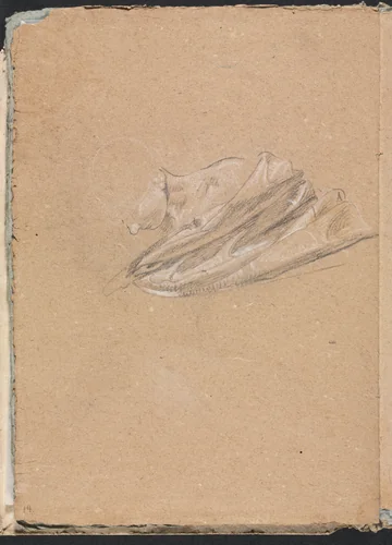 Verona Sketchbook: Head and shoulder with drapery (page 14) by Francesco Lorenzi, book, 1760