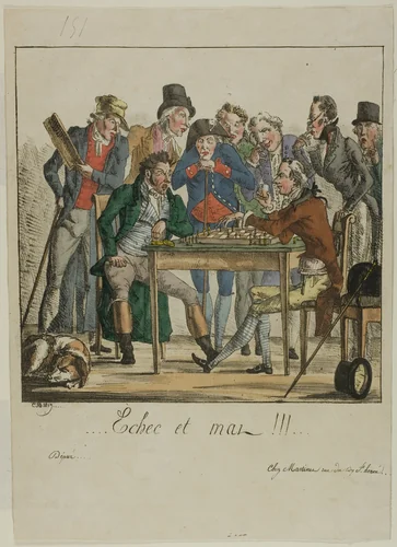 Check and Mate!!! by Monogrammist C.B., print, 1817