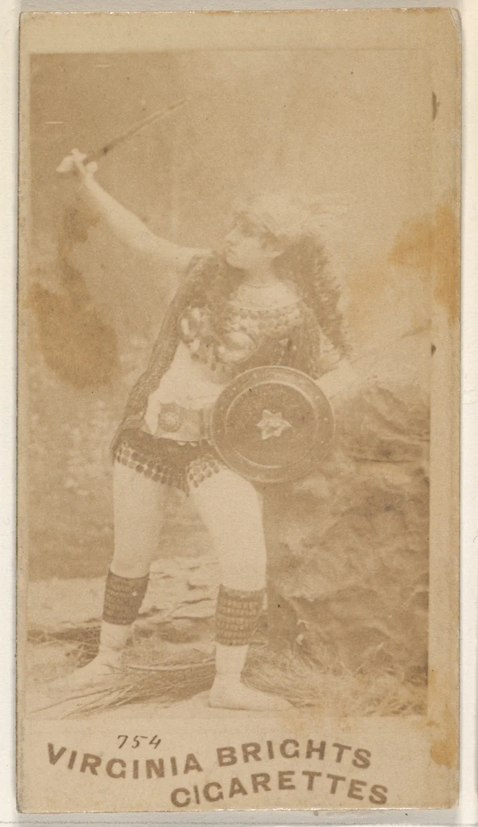 Card 754, from the Actors and Actresses series (N45, Type 5) for Virginia Brights Cigarettes by Allen & Ginter, photograph, 1885-1891