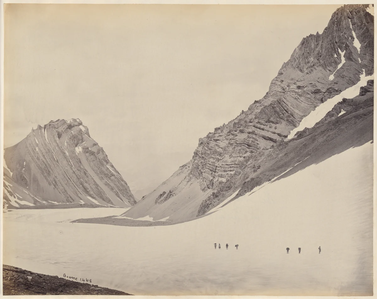 The Manirung Pass by Samuel Bourne, photograph, 1866