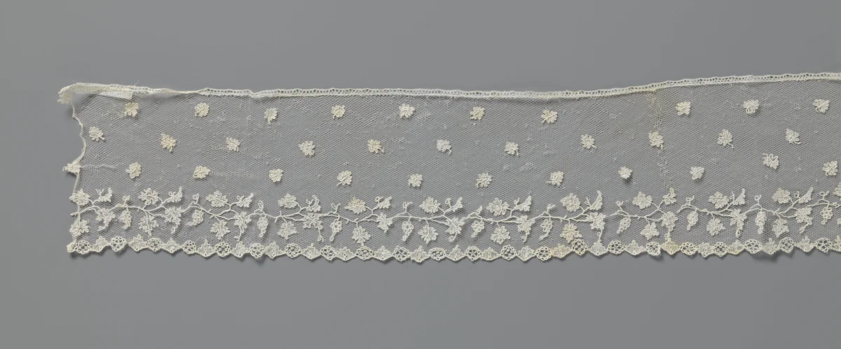 Strook applicatiekant met wijnrank by anonymous, other, 1800-1815