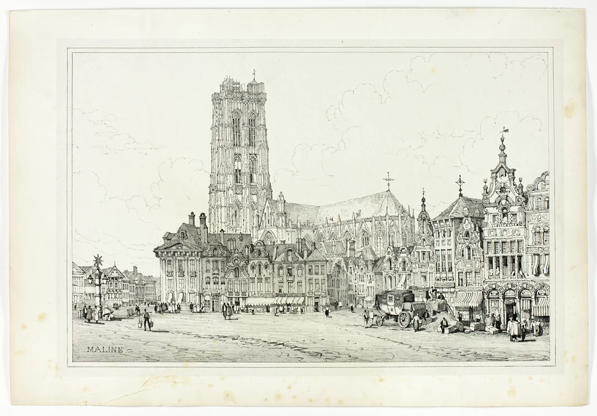 Maline, from Facsimiles of Sketches made in Flanders and Germany by Samuel Prout, print, 1833