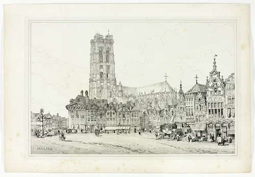 Maline, from Facsimiles of Sketches made in Flanders and Germany by Samuel Prout, print, 1833