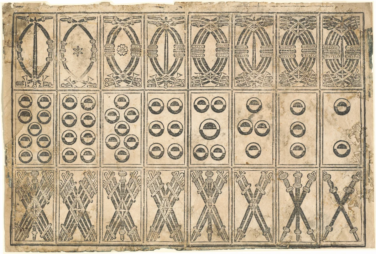 Playing Cards by Italian 15th Century, print, 1400-1499