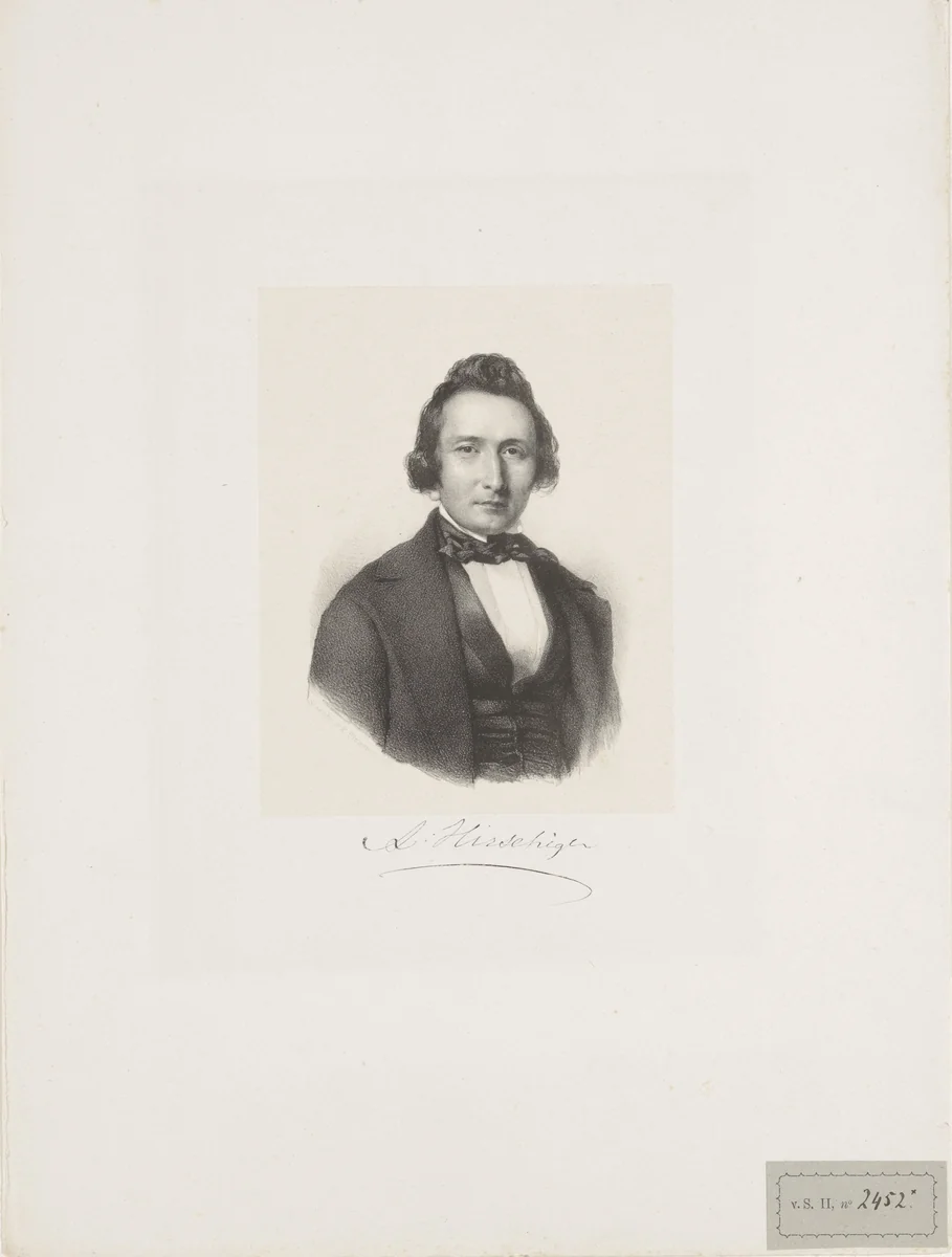 Portret van Antonius Hirschig by anonymous, print, 1842-1887