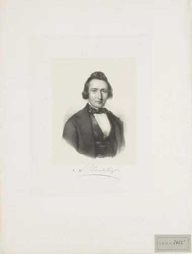 Portret van Antonius Hirschig by anonymous, print, 1842-1887