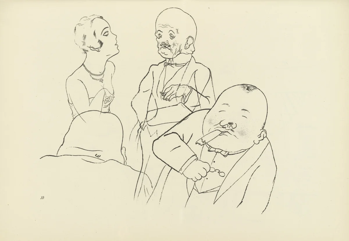 Hochfinanz (plate, folio 41) from Ecce Homo by George Grosz, illustrated book, 1922