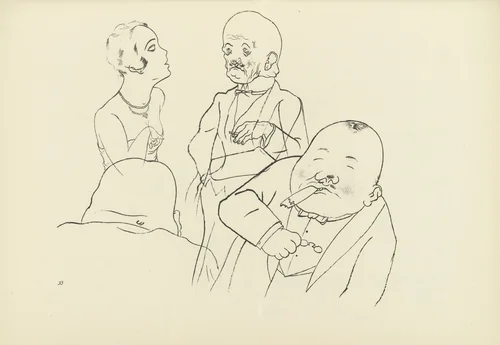 Hochfinanz (plate, folio 41) from Ecce Homo by George Grosz, illustrated book, 1922