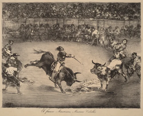 El famoso Americano, Mariano Ceballos (The Famous American, Mariano Ceballos) by Francisco Goya, print, 1825