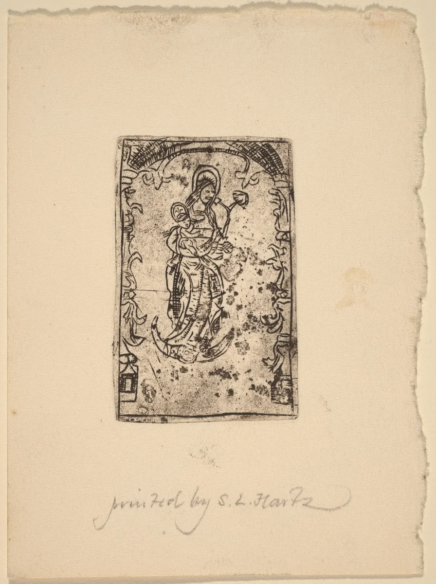 Madonna and Child by Netherlandish 15th Century, print, 1400-1499