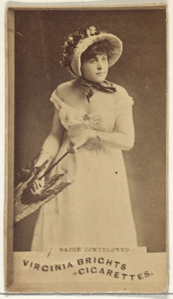 Sadie Cortelyou, from the Actors and Actresses series (N45, Type 1) for Virginia Brights Cigarettes by Allen & Ginter, photograph, 1885-1891