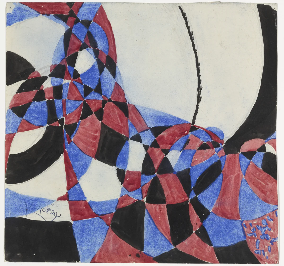 Amorpha: Fugue in Two Colors by František Kupka, drawing, 1912