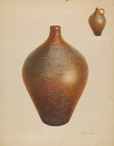 Jug by Nicholas Amantea, index of american design, 1937
