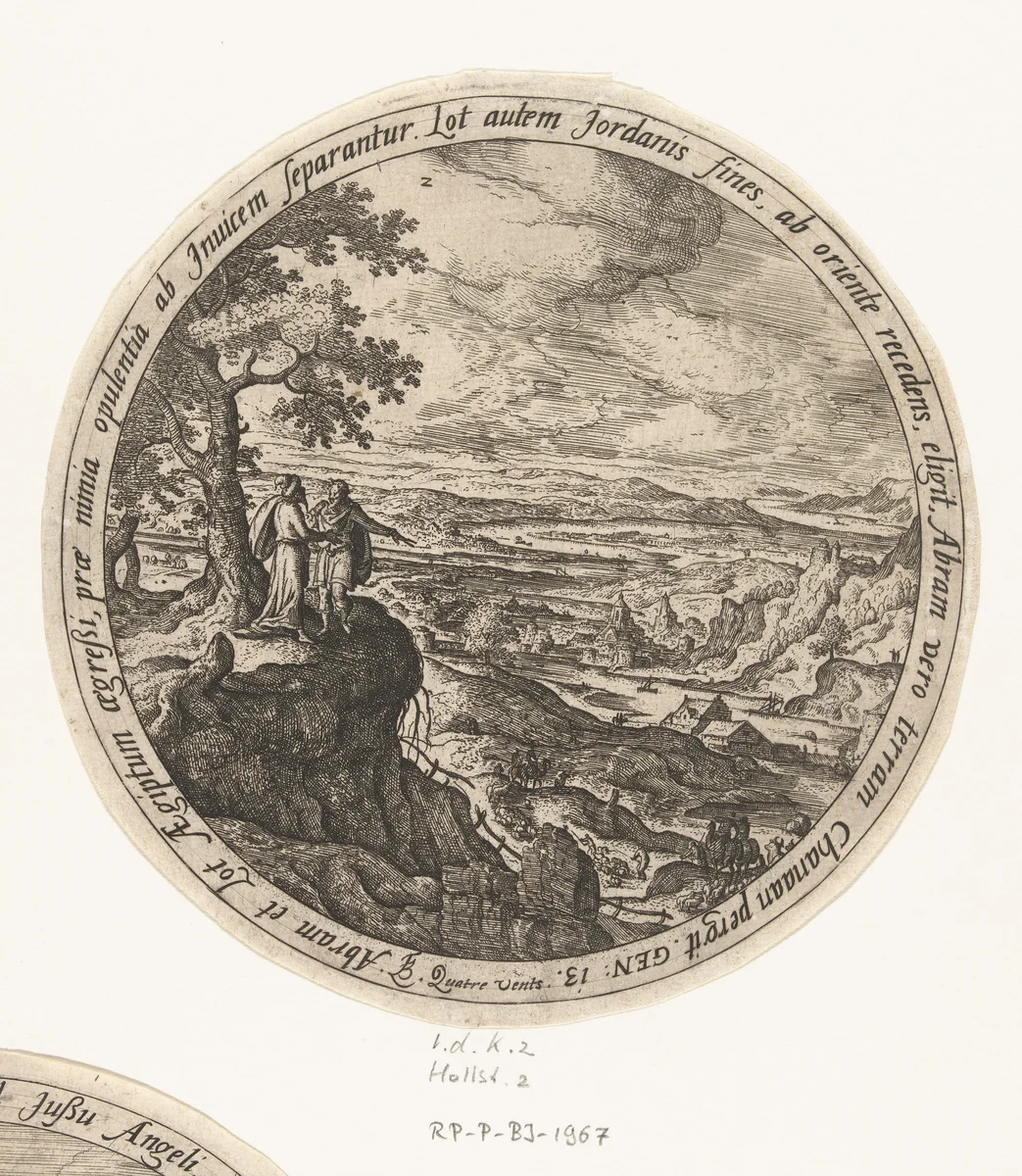 Afscheid van Abraham en Lot by Unknown, print, 1560-1570
