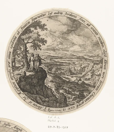 Afscheid van Abraham en Lot by Unknown, print, 1560-1570