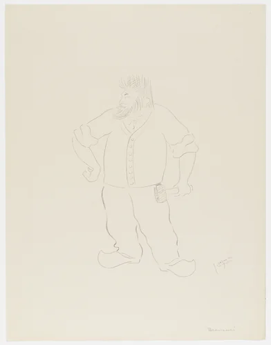 Constantin Brancusi from Caricatures by Georges de Zayas: Eight Very Modern Painters, Two Sculptors and a Musician (Caricatures par Georges de Zayas: Huit peintres, deux sculpteurs et un musicien très modernes) by Georges de Zayas, print, 1919