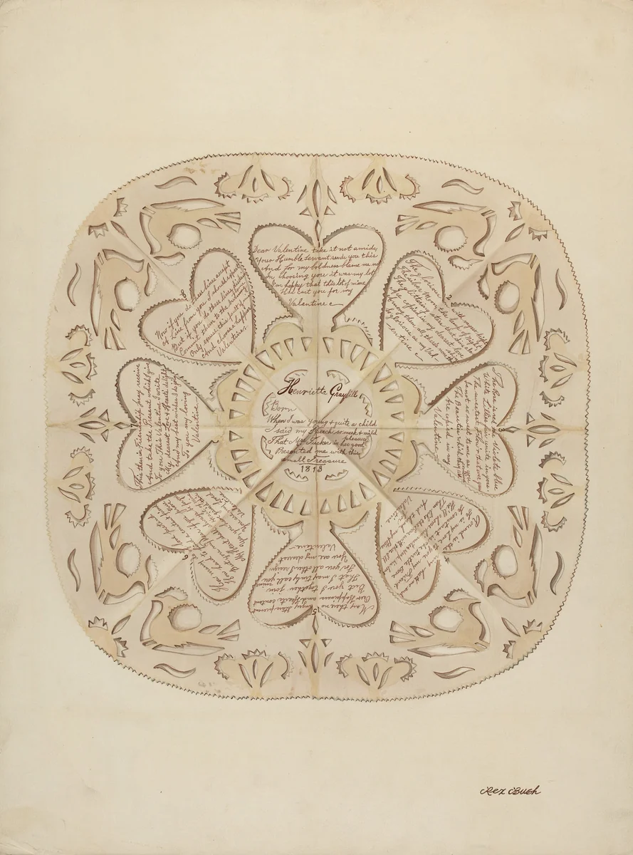 Valentine by Rex F. Bush, index of american design, 1938