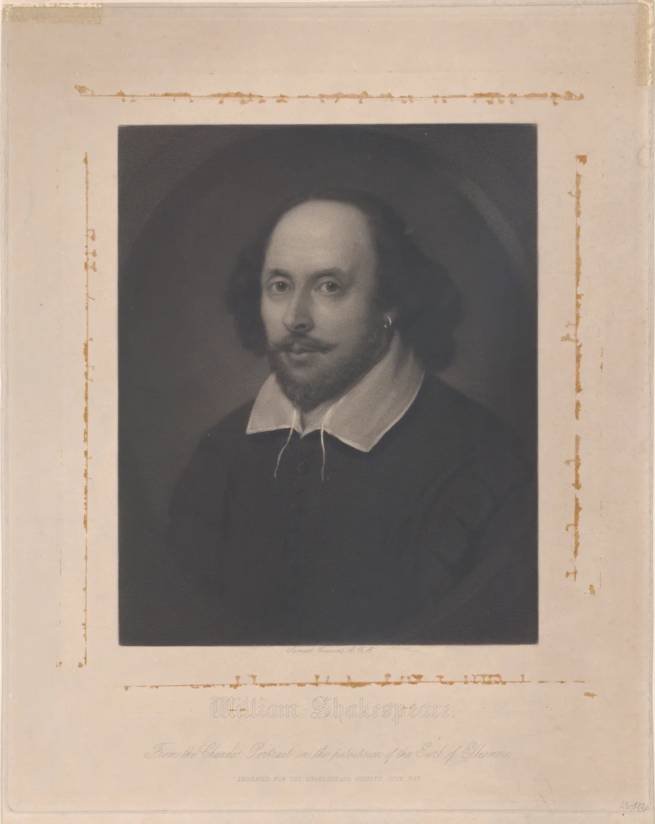William Shakespeare by Samuel Cousins, print, 1849