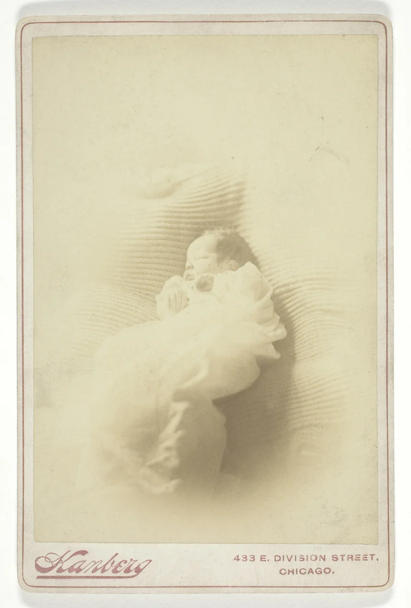 Harriet Warner Walker, less than 24 hr. old by J. J. Kanberg, photograph, 1870-1890