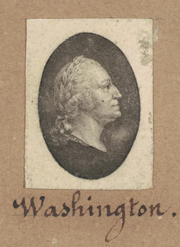 George Washington by Charles B. J. Févret de Saint-Mémin, print, 1795-1805