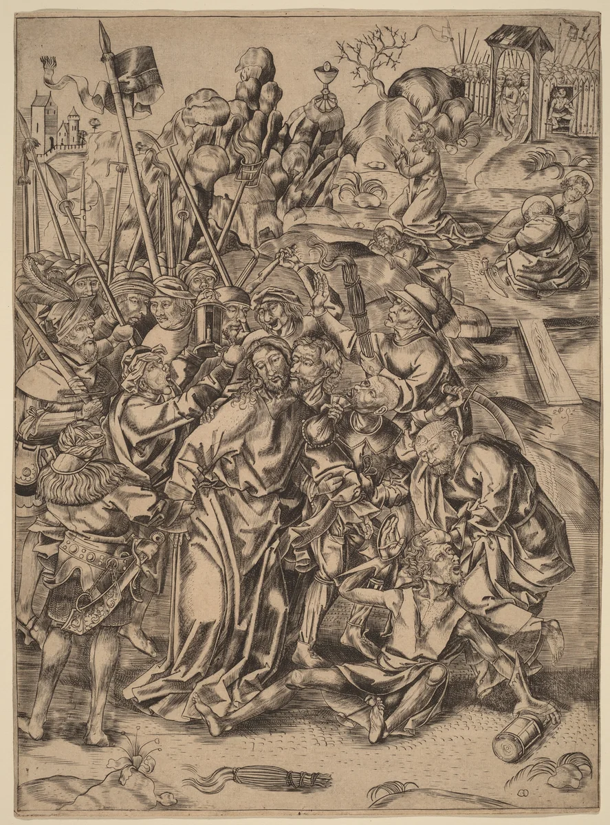 The Betrayal by Netherlandish 15th Century, print, 1400-1499