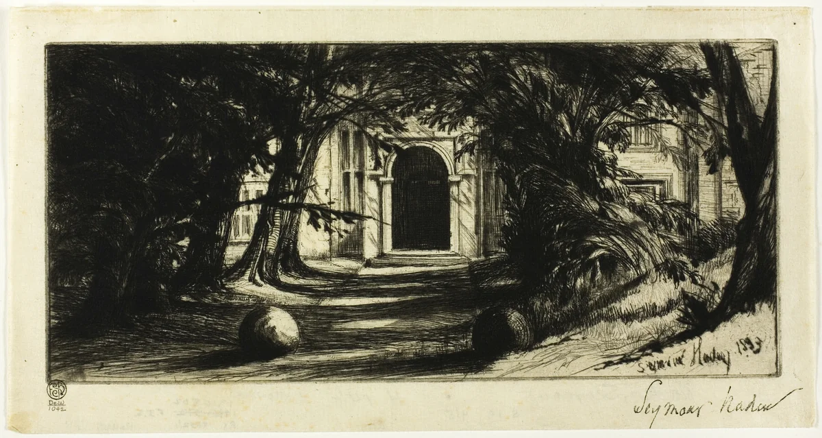 Mytton Hall by Francis Seymour-Haden, print, 1859