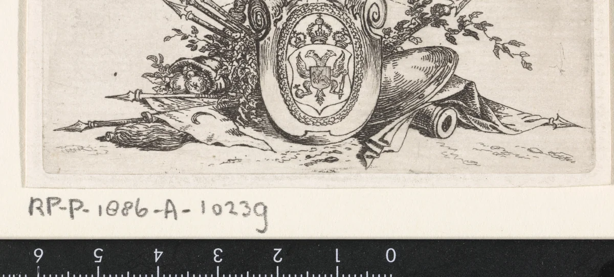 Cartouche met wapen van Rusland by Johannes Christiaan Janson, print, 1778-1823