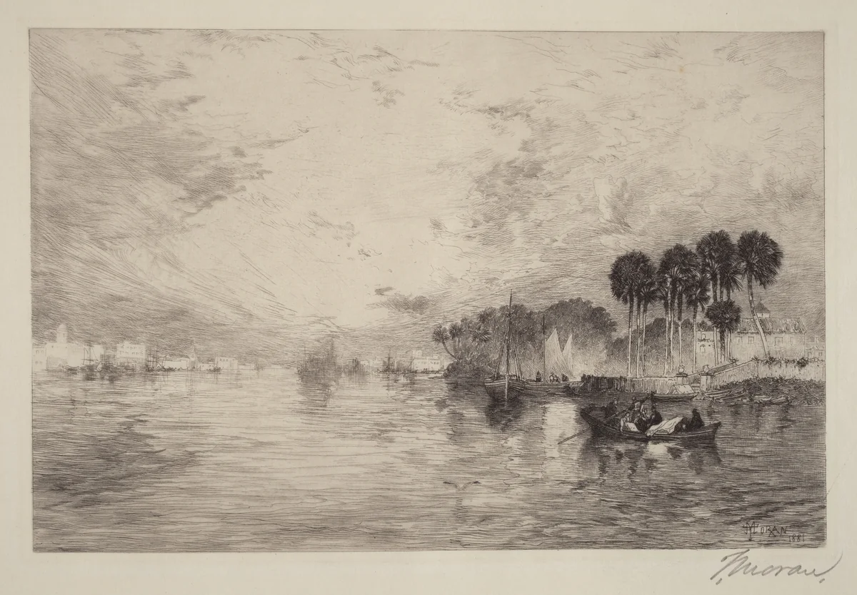 St. John's River, Florida by Thomas Moran, print, 1886