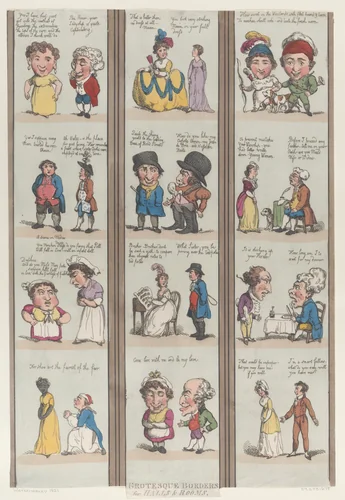 Grotesque Borders for Rooms & Halls by Thomas Rowlandson, print, 1800