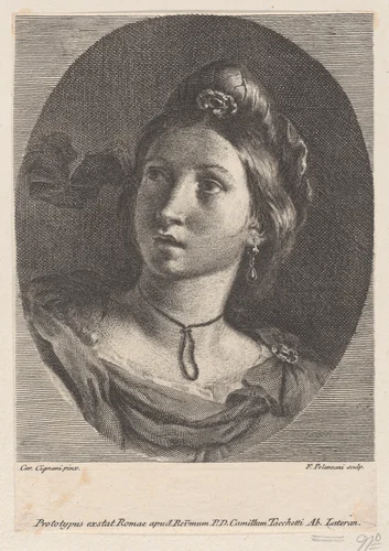 Head of a Young Woman by Francesco Polanzani, print, 1720-1783