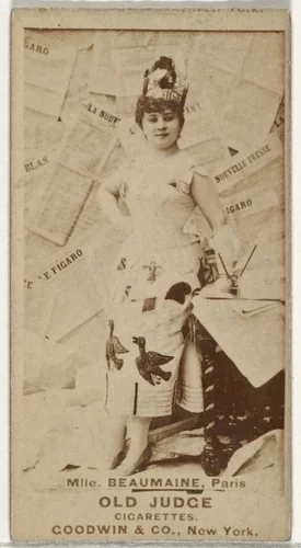 Mlle. Beaumaine, Paris, from the Actors and Actresses series (N171) for Old Judge Cigarettes by Goodwin & Company, photograph, 1886-1890