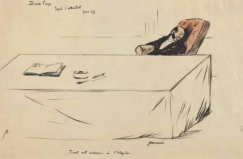 Apres l'attentat, Juin '97 by Jean-Louis Forain, drawing, 1897