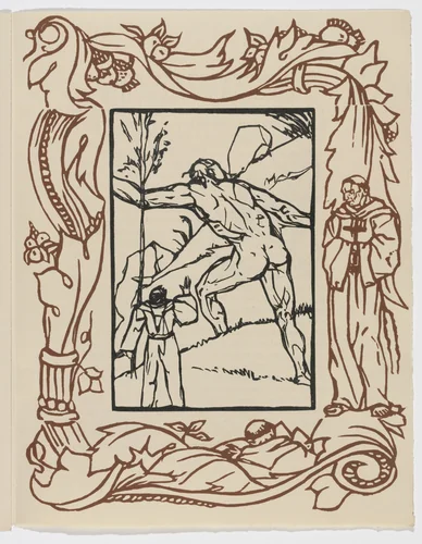 Plate (page 183) from Les Petites Fleurs de St. François (The Little Flowers of St. Francis) by Émile Bernard, illustrated book, 1928