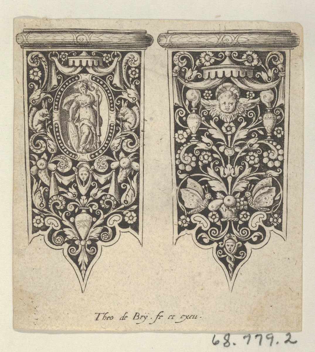 Design for Knife Handles, from Mansches de Coutiaus by Johann Theodor de Bry, print, 1580-1600