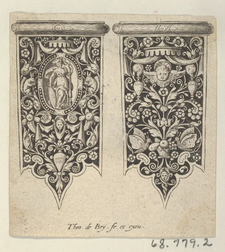Design for Knife Handles, from Mansches de Coutiaus by Johann Theodor de Bry, print, 1580-1600