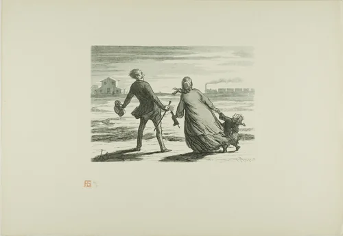 Too Late! by Charles Maurand, print, 1862
