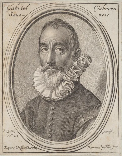 Gabriello Chiabrera by Ottavio Leoni, print, 1625