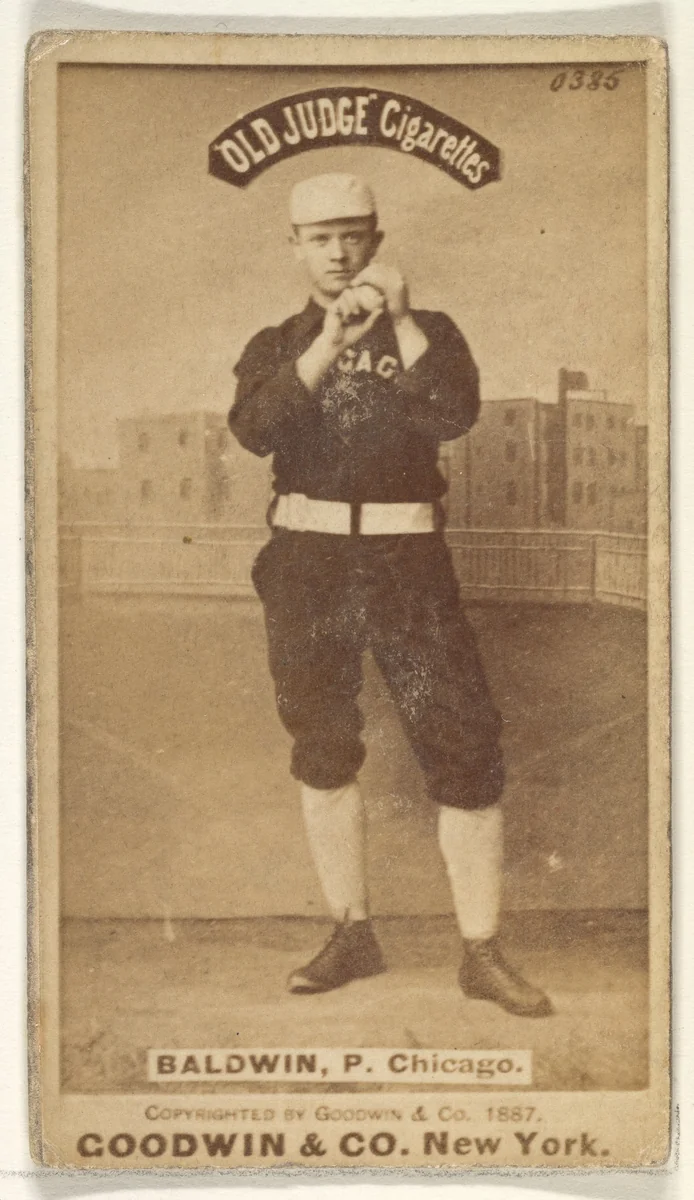 Baldwin, Pitcher, Chicago, from the Old Judge series (N172) for Old Judge Cigarettes by Goodwin & Company, photograph, 1887