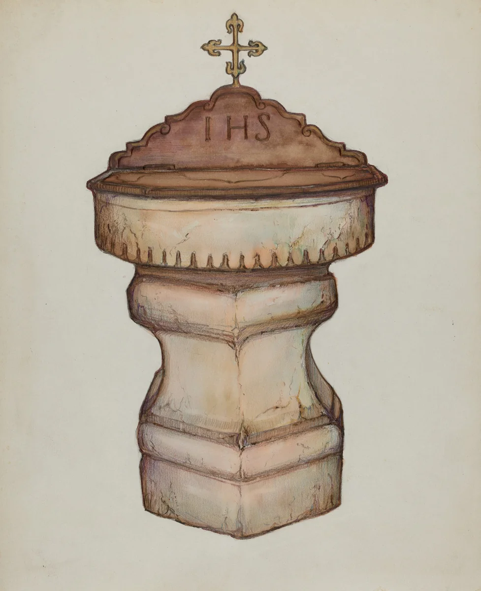 Baptismal Font with Top by George Seideneck, index of american design, 1936