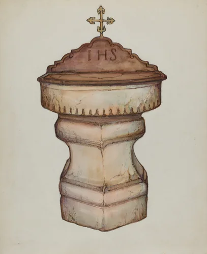 Baptismal Font with Top by George Seideneck, index of american design, 1936