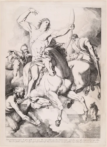Vidi, quod aperuisset agnus... (The Four Horsemen of the Apocalypse) by Luigi Sabatelli, print, 1800-1815