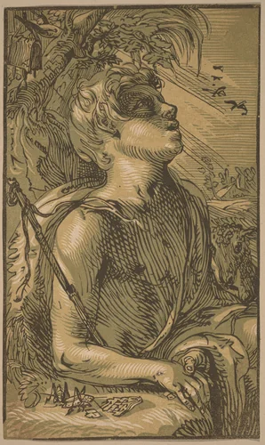 The Young Saint John the Baptist by Hendrick Goltzius, print, 1588