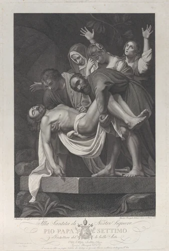 The Entombment of Christ by Ignazio Bonajuti, print, 1817