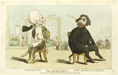 The Rival Pigs by Isaac Cruikshank, print, 1795
